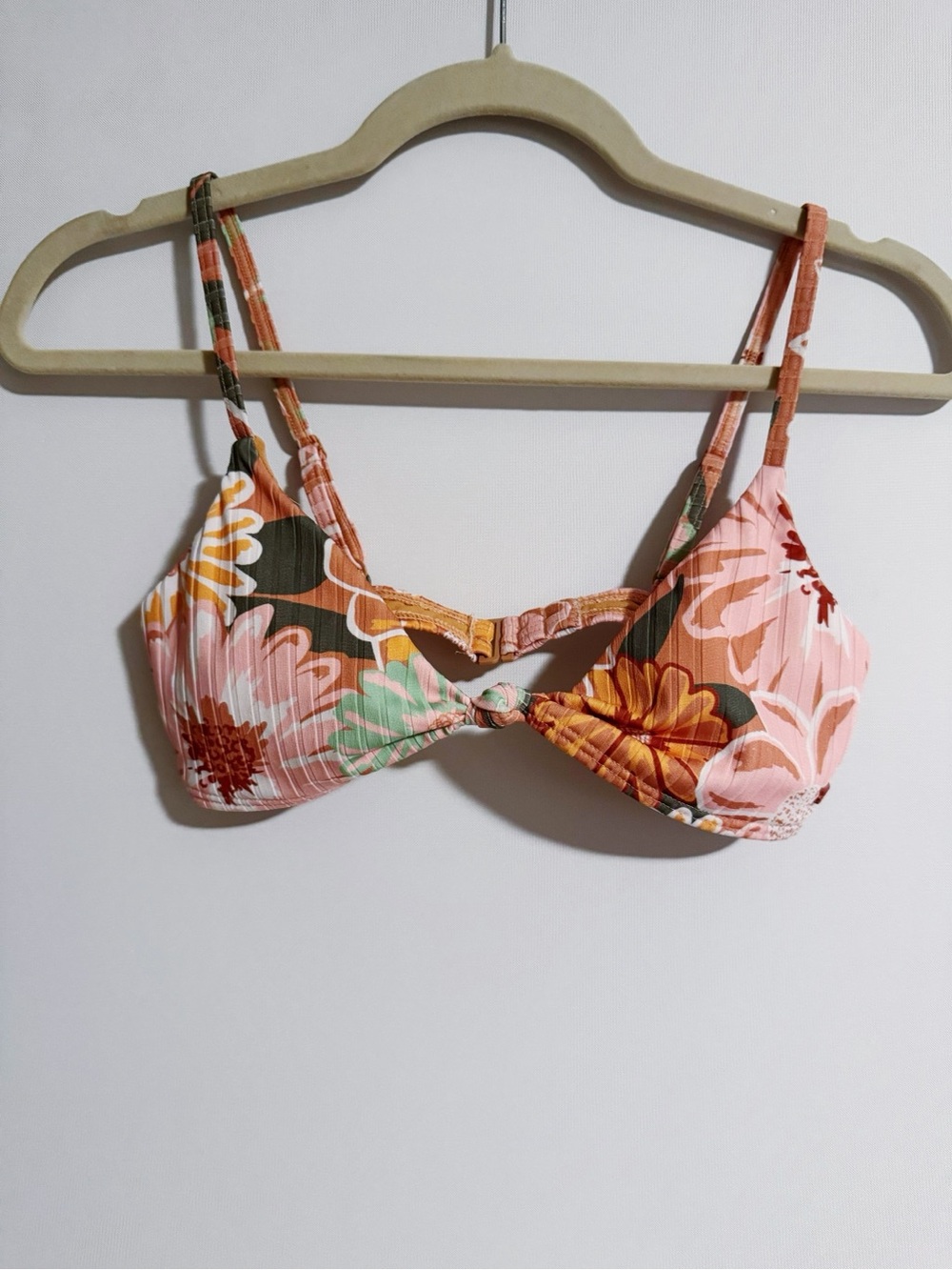 Roxy - Coral Floral Print Bikini Top
